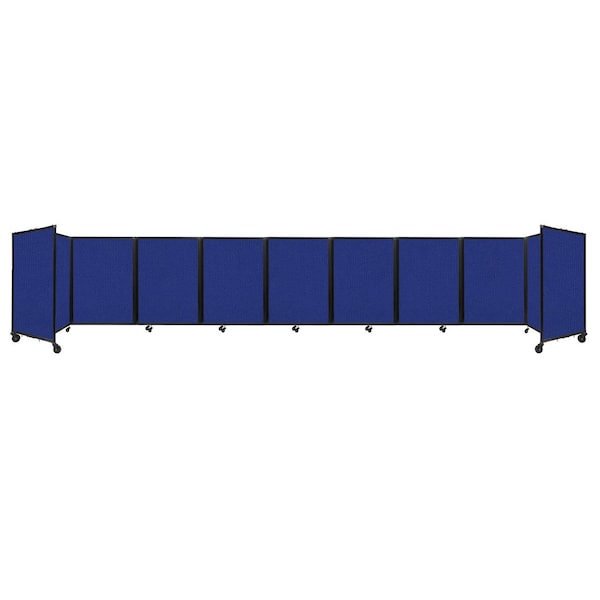 Room Divider 360 Folding Portable Partition 25' x 4' Royal Blue Fabric